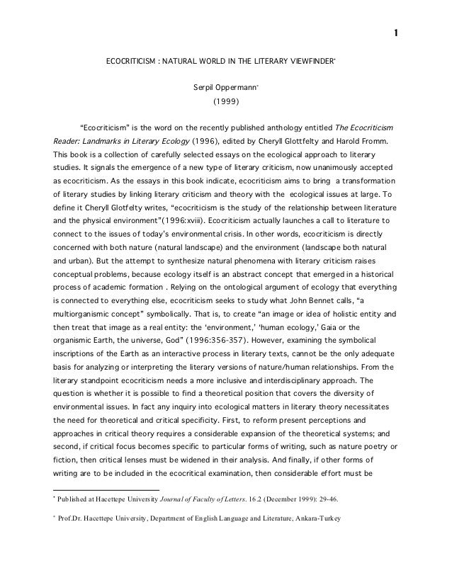 Thesis on ecocriticism phd thesis on ecocriticism